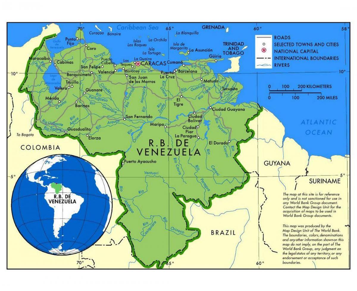 kaart van kaart de venezuela