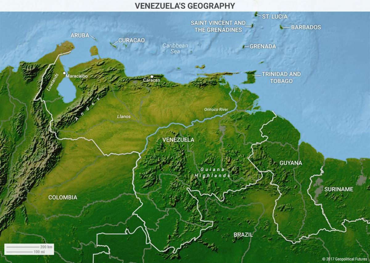 kaart van venezuela geografie
