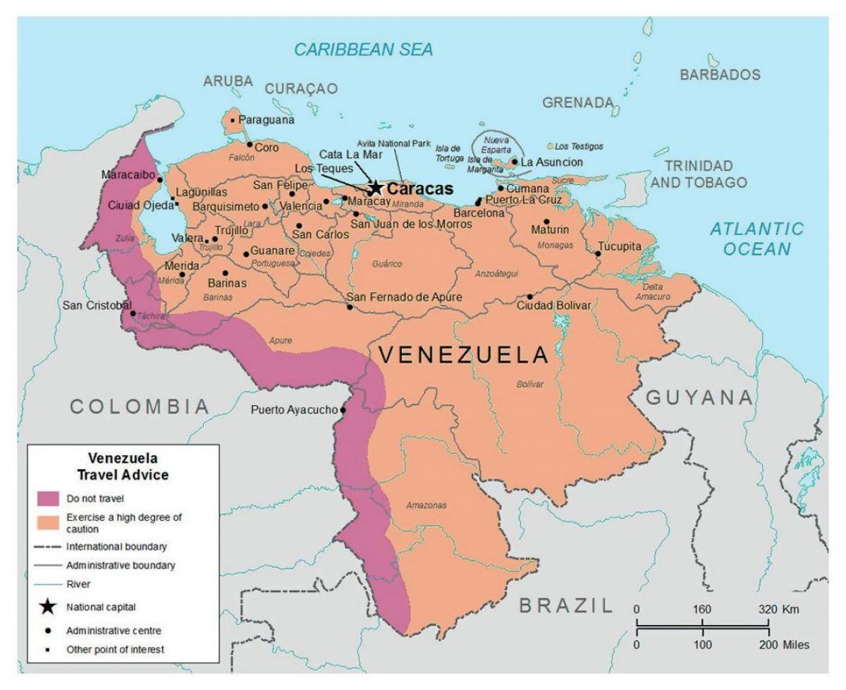 venezuela in de kaart