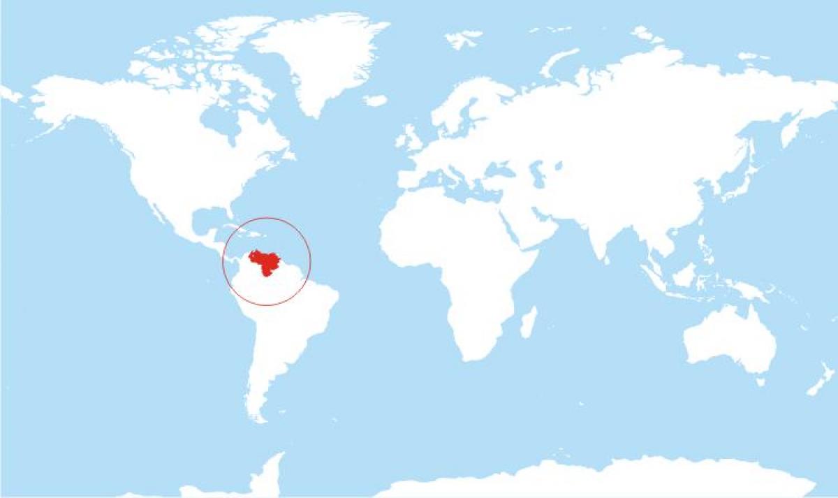 kaart van venezuela locatie op de wereld