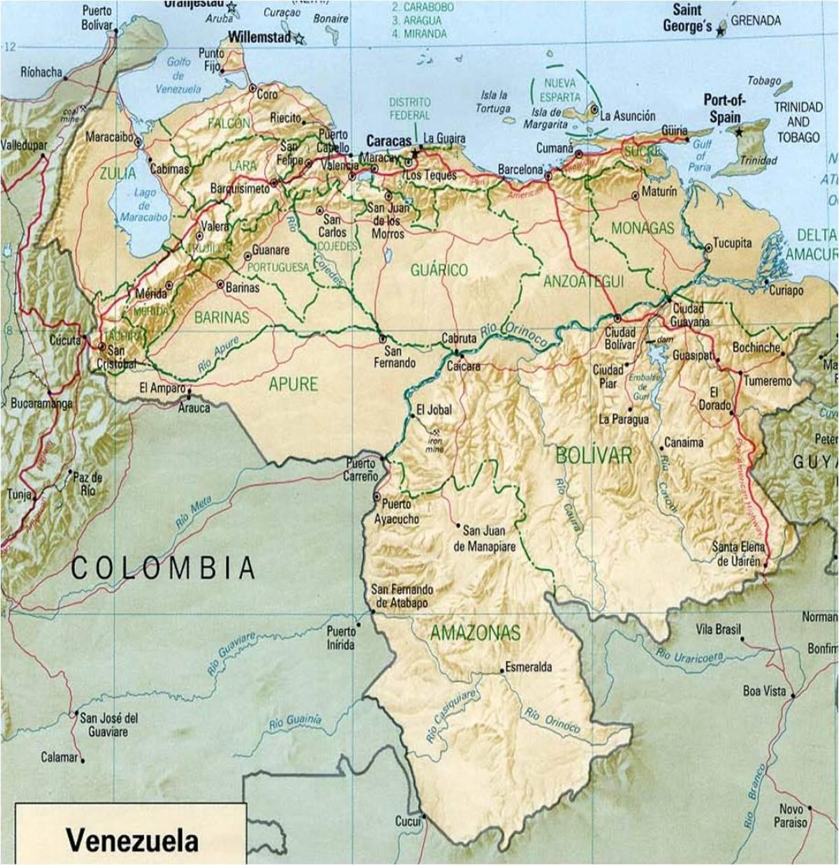 kaart van venezuela rivier