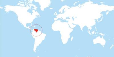 Kaart van venezuela locatie op de wereld